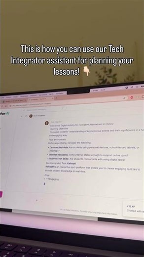 Chat with Tech Integrator and turn tech ideas into classroom impact!⁣⁣ #teacherai #teacheraiapp