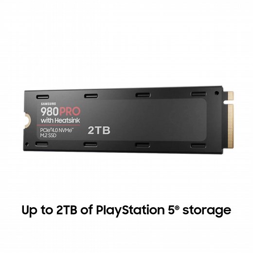 556K views · 1K reactions | Upgrade your PlayStation®5 storage by up to 2TB. That’s right, our 980 PRO SSD is PS5 compatible and features a heatsink. | Samsung | Facebook