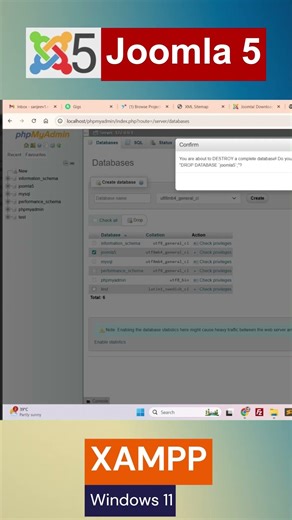 how to create database on XAMPP #shorts #xampp