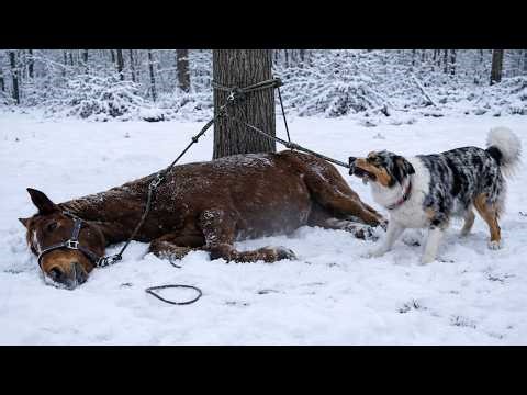 Heartwarming: Brave Dog Rescues Horse Trapped in Snowstorm