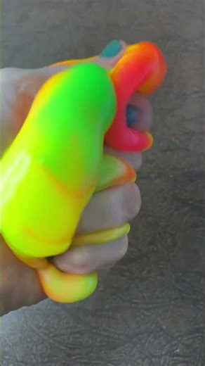 Rainbow Sherbet hydro slime that won’t color mix ASMR