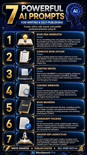 7 Powerful AI Prompts to Write & Publish a Book (2026)