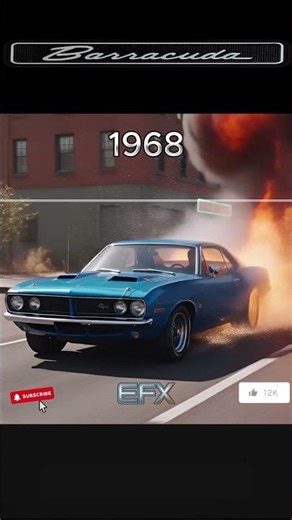 Plymouth Barracuda Evolution (1964–1974) — Every Year #shortvideo