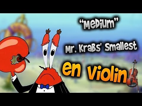 Mr. Krabs' Smallest en Violín|How to Play,Tutorial,Tab,sheet music,Como Tocar|Manukesman