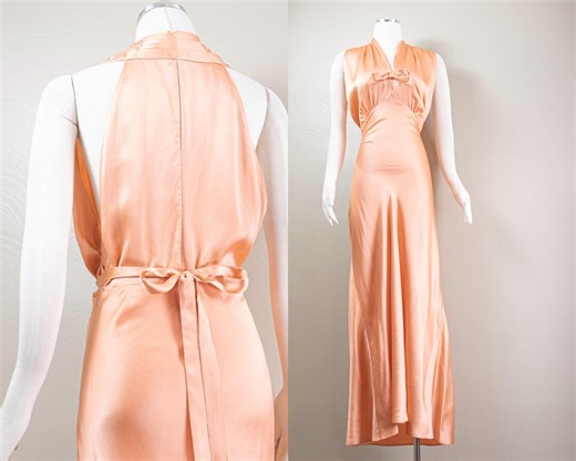 1940s Peach Pink Silk Nightgown, Barbizon, Bias Cut, Vintage Lingerie, 2X - Etsy