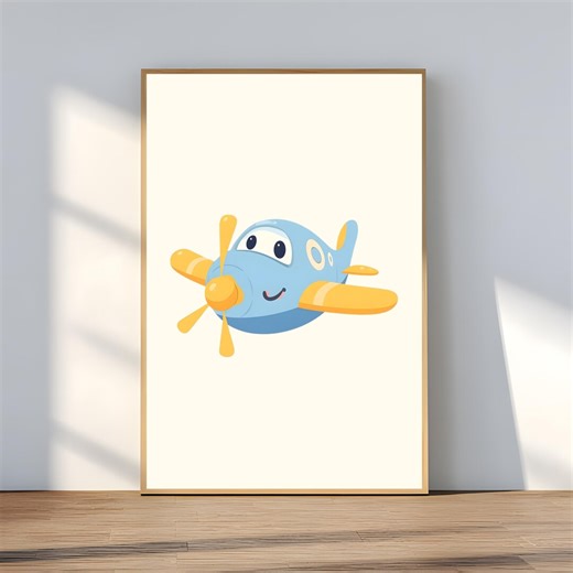 Transportation Nursery Art Prints, Rocket, Train, Airplane (digital Download) - Etsy