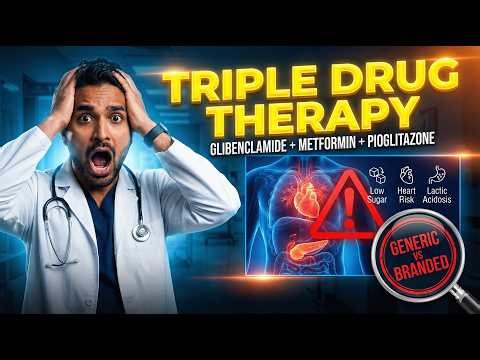 Triple Drug Therapy for Diabetes: Glibenclamide + Metformin + Pioglitazone | 3 Major Risks