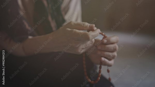 Praying and worshipping in the mosque