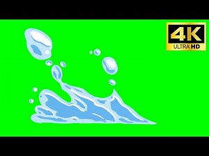 15 Styles of Water Green Screen 4K, Water Green Screen Animation Effects, Green Screen Water Drop