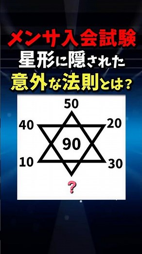メンサ入会試験「星形」#数学 #クイズ