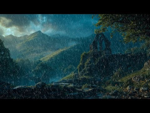 Insomnia Cure 🌲 Heavy Rain & Thunder for Instant Deep Sleep