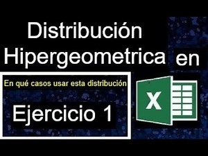 Hypergeometric distribution with Excel, example. How to recognize