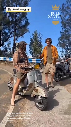 Bule Italia Kagum Dengan Vespa Indonesia #fypシ゚viral #viralindonesia