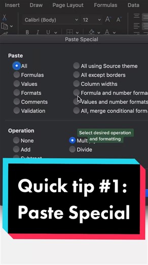 Paste Special is a great tool to use when adding a calculation (( ,-,x,/)) to a row, column, or table. #excel #learnontiktok #edutok