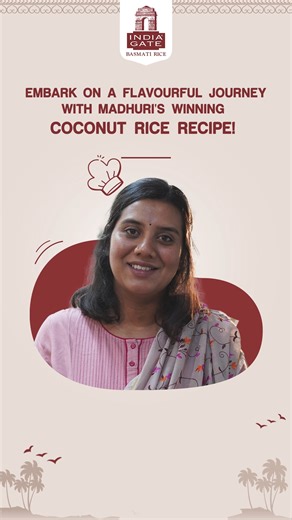 601K views · 80 reactions | Congratulations to Madhuri, one of the incredible winners of our #ExperimentsWithBasmati contest! Get transported to the city of Bangalore with her winning Coconut Rice recipe made with India Gate Basmati Rice and its comforting flavours. #IndiaGateBasmatiRice #IndiaGateFoods #WorldsNo1 #BasmatiRice #SouthIndia #Karnataka #TamilNadu #ContestWinner | India Gate Foods | Facebook