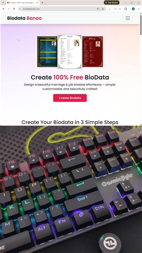 How to Create Biodata #biodata #shorts