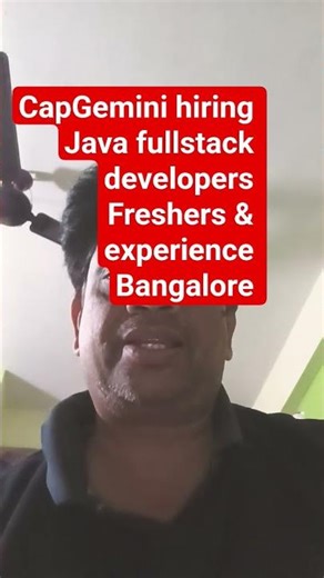 Capgemini Hiring Java Full Stack Developers 2026 | Bangalore IT Jobs