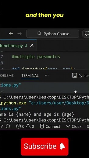 You can use multiple parameters #pythontutorial #coding