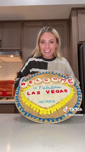 Cookie Pizza Recipe Inspired by Las Vegas Sign