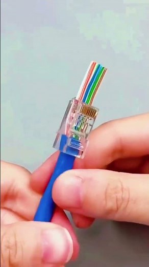 Be Sure to Remember this Tip! How to Wire Up Ethernet Plugs the Easy Way #shorts #cable #diy #yips