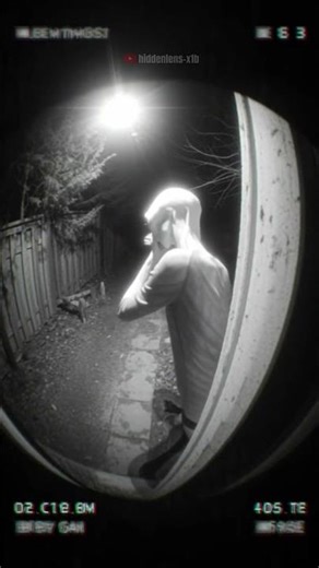 "Unexpected visitor at 2AM... would you open the door? 👽🚪 #AlienEncounter #CCTV #Paranormal"