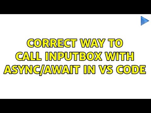Correct Way to Call InputBox with Async/Await in VS Code