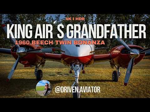 4K HDR POV: How to start a 1960 Beechcraft Model 50 Twin Bonanza - Full Preflight & Startup