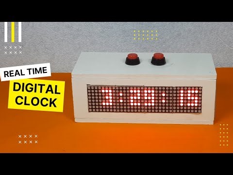 Multi Functional Digital Clock using Arduino, MAX7219 Dot Matrix Display and RTC Module | With Code