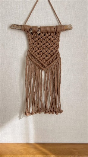 [MACRAME]久しぶりにカラーのマクラメタペストリーを編みました #macrame #handmade #tapestry #shorts