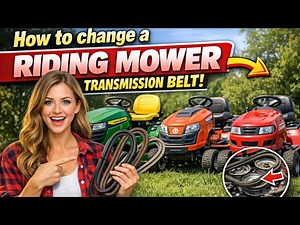 How to change a riding mower transmission drive belt