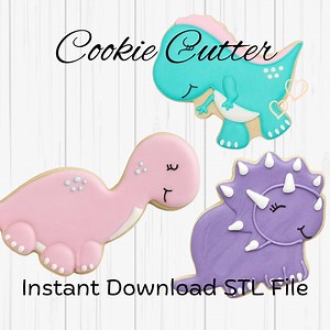 Dinosaur Cookie Cutter STL Set: 3D Printable Baking Molds (instant Download) - Etsy