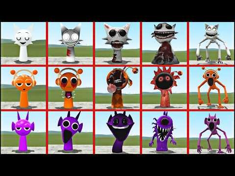 ALL SPRUNKI FAMILY SIZE COMPARISON – WHO WILL WIN THE BATTLE IN GARRY’S MOD?