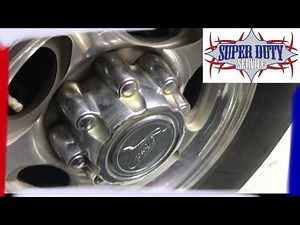 hub cap removal on a Ford Super Duty