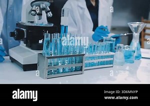 laboratory glassware and test tubes in lab