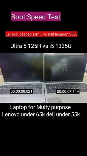 booting speed test | intel ultra 5 125H vs intel i5 1335U | Windows 11 booting speed test