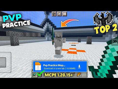 😍Top 2 Best PvP Practice Map for MCPE 1.20 (PvP bot) || Best PvP Map for Mcpe 1.20