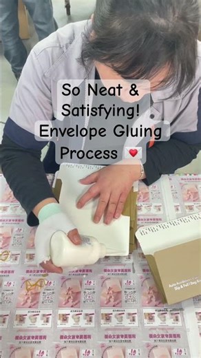 How We Glue Custom Envelopes by Hand | Packaging BTS #custompackaging #handmande
