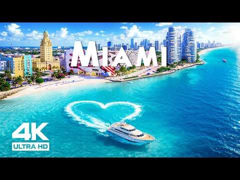 4K Miami | South Beach, Key Biscayne Beach & Sunny Isles Shore with Deep House Chill