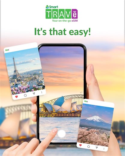 Travel ready in just a tap! Activate your Smart TRAVē eSIM and stay connected the moment you land ✈️ Download TRAVe now! Learn more: https://smrt.ph/Travē | Smart Communications, Inc.