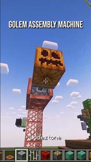 Golem Assembly Machine Build in Minecraft 🤖 #shorts