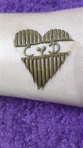 Cute C❣️D letters tattoo mehndi designs 💚 #mehndi #hennatatto #trending #viralshort #love #ytshorts