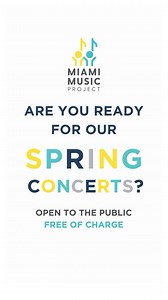 SPRING! 6 consecutive days of concerts starting March 10. ✅Don’t forget to mark your calendars! 🎟️ Concerts are open to the public and free of charge! @miamidadearts @artsaccessmiami @achievemiami @evolutionaryartslife @guitarsoverguns @miamifoundation @youngmusiciansunite @miamimusicproject @paguadrums @puchoarevalo @israel_violin @gabutierrez @luisdaguilar.conductor @cellomichael @lbalsov_ @barreto-tarcisio afclarinet @escotrumpet35 efernandezmusic @karlageraci @gabutierrez @josefranciscobass
