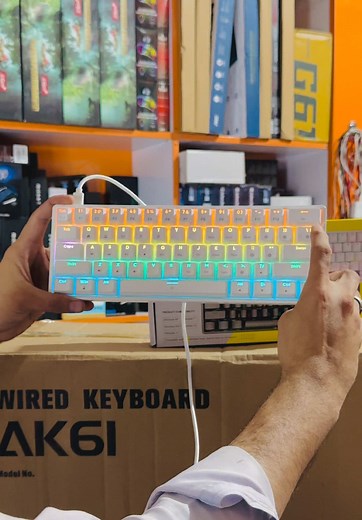 Wired AK61 60% Mechanical Keyboard with Blue Switches