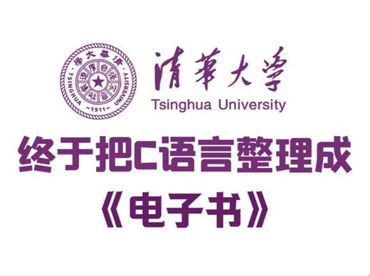 【2024清华C语言】清华大佬终于把C语言做成电子书了！教你速通C语言程序设计！C语言基础入门！！！