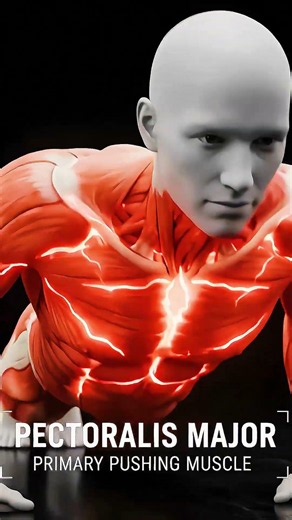 Your Body During Push-Ups 🔥 Transparent Anatomy#PushUps #Anatomy #Biomechanics #ChestWorkout