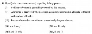 88.Identify the correct statement(s) regarding Solvay process.... | Filo