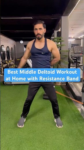 Middle Deltoid Workout at Home with Resistance Band | Build Wider Shoulders Fast