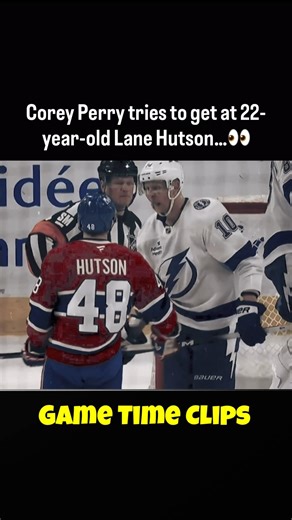 Corey Perry Goes After Lane Hutson 👀 | #nhl #nhlhighlights #nhlplayoffs