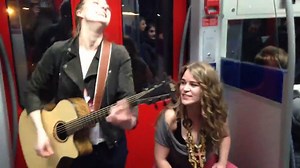 3.3M views · 9K shares | This is Heidi Joubert (South Africa) & KIDDO KAT (Germany) on their way back from Musikmesse in Frankfurt on the train. They start a little jam session when Ozzy Lino (Malta) suddenly starts singing as well! They'd never met before and the outcome is DOPE! The song is KISS by PRINCE (RIP) Video by Jan Moeller from Heidelberg (South of Frankfurt) | Music Crowns | Facebook