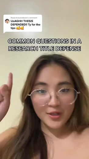 Common Questions in a Research Title Defense - Tips and Techniques